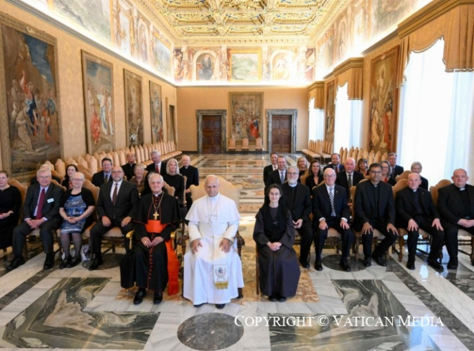 Los miembros del Board of the Vatican Observatory Foundation fueron recibidos por León XIV