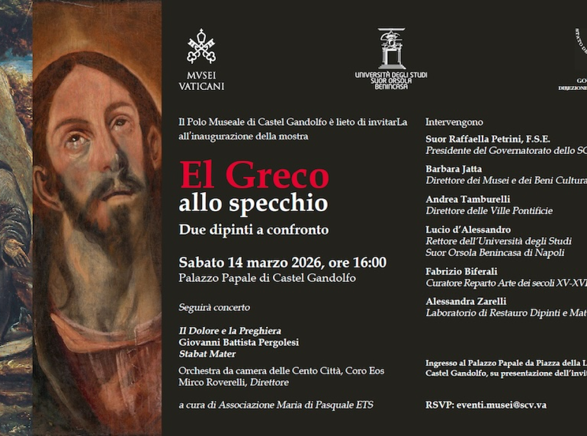 A new exhibition begins March 14th at the Apostolic Palace of Castel Gandolfo