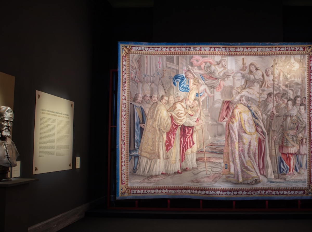 Inauguration de l’exposition « Les tapisseries de la Manufacture Barberini – La Résurrection et la Consécration de la Basilique vaticane » aux Musées du Vatican