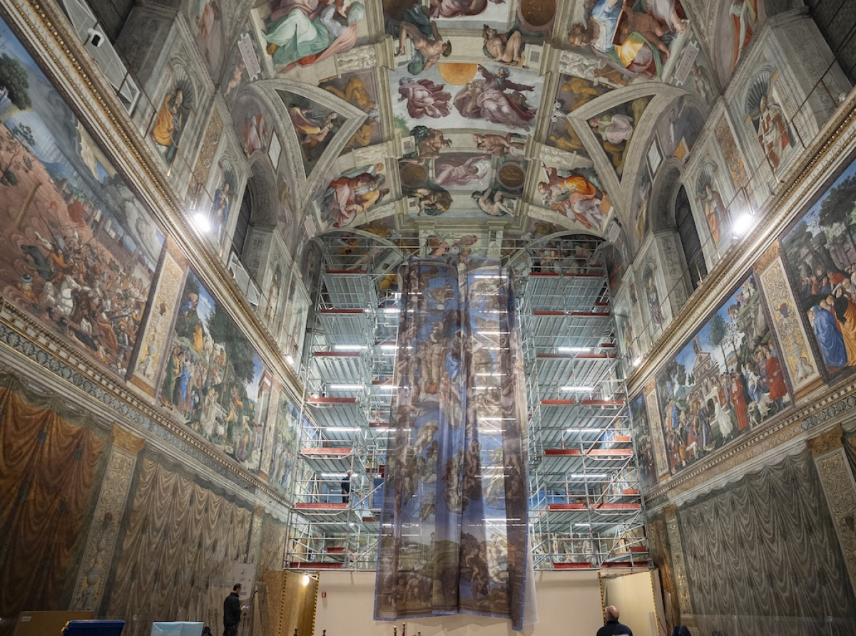 Commencement des travaux de maintenance extraordinaire du Jugement dernier de Michelangelo Buonarroti dans la Chapelle Sixtine