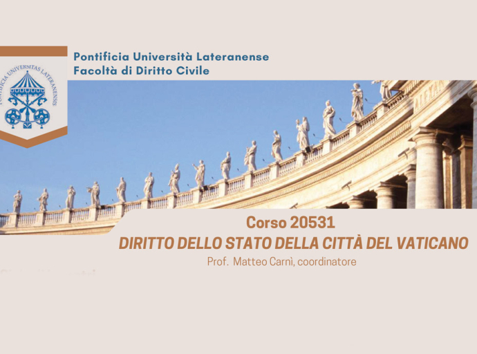 En la Pontificia Universidad Lateranense, curso de Derecho del Estado de la Ciudad del Vaticano