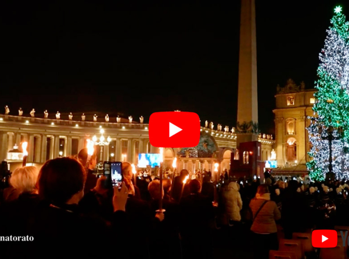 Nuevo vídeo en YouTube dedicado a la inauguración del belén y al encendido del árbol de Navidad en la Plaza de San Pedro