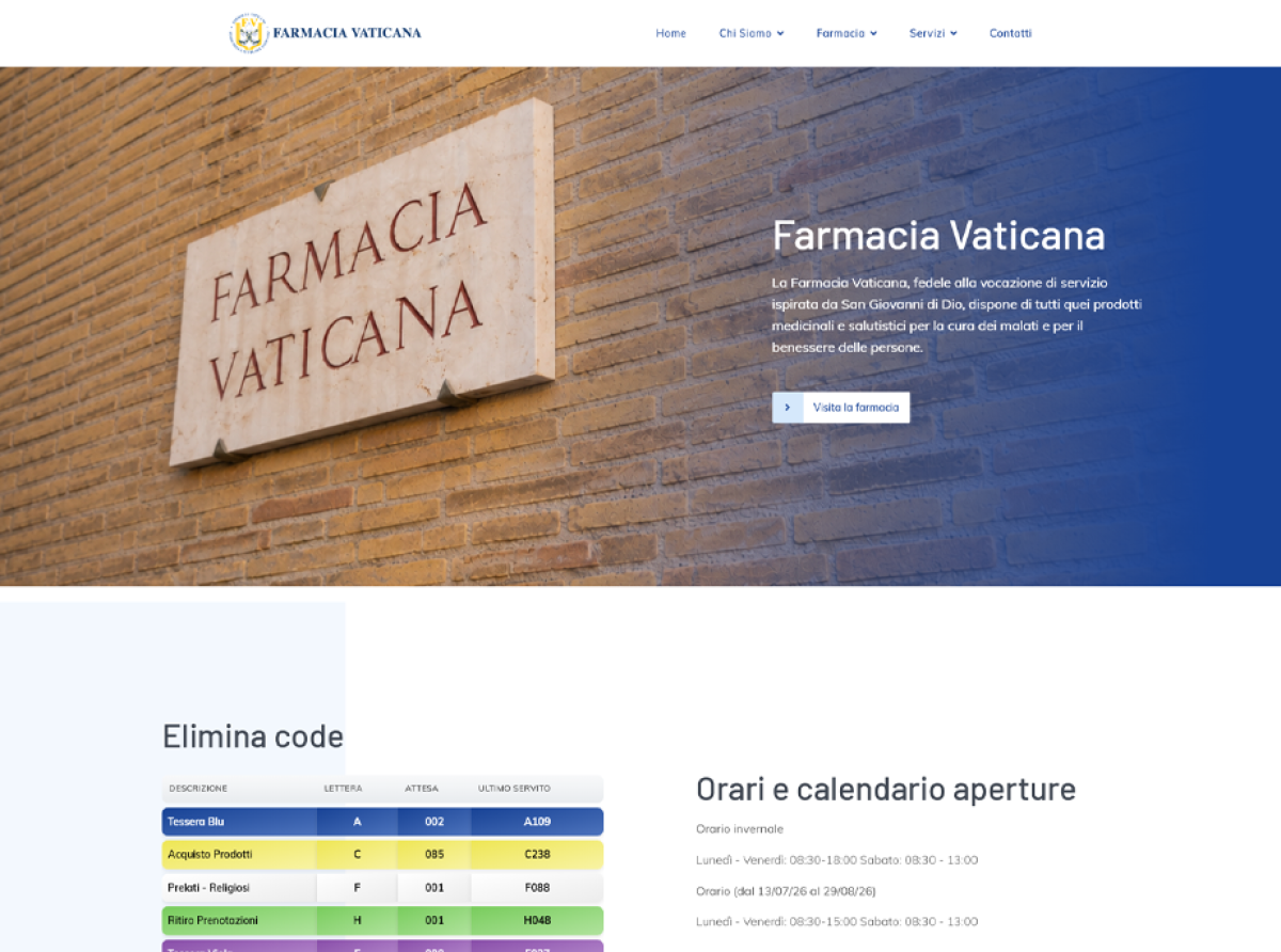The Vatican Pharmacy Launches Its New Website: A Restyling Focused on Simplicity and Innovation