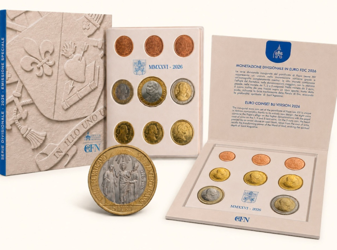 La serie divisional vaticana de monedas adopta un nuevo lenguaje, entre color y diseño