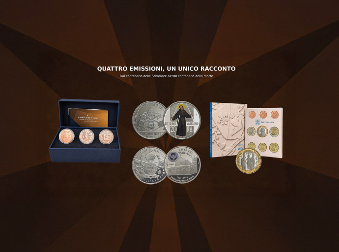 Emissioni numismatiche nel ricordo di San Francesco