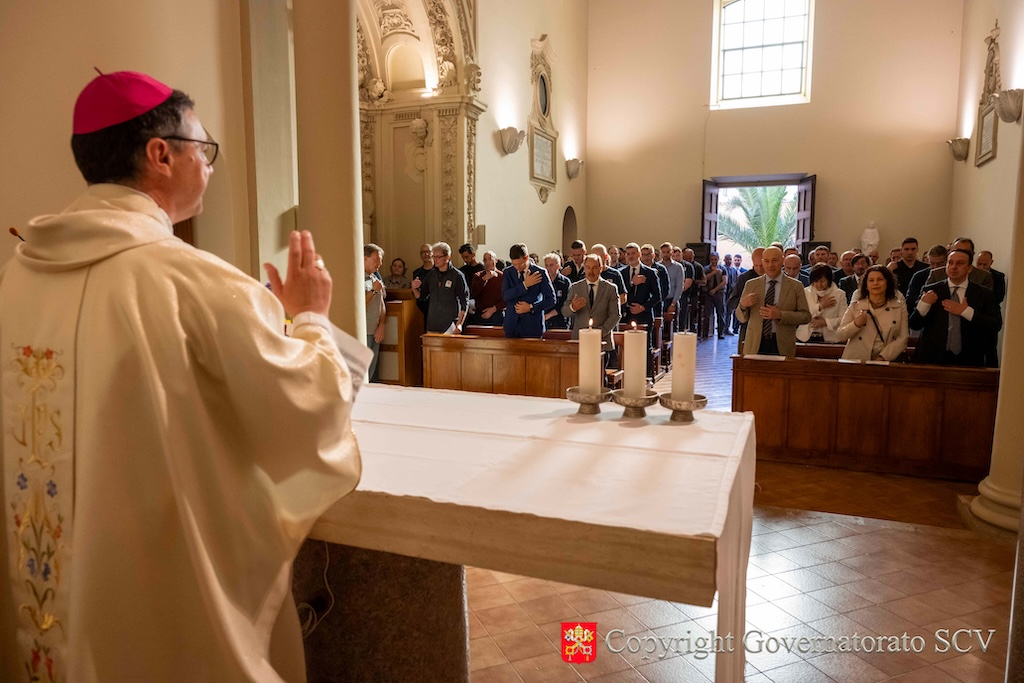 El Arzobispo Nappa presidió la celebración eucarística en la memoria litúrgica de Santa Rita da Cascia para los empleados de la Dirección de Infraestructuras y Servicios