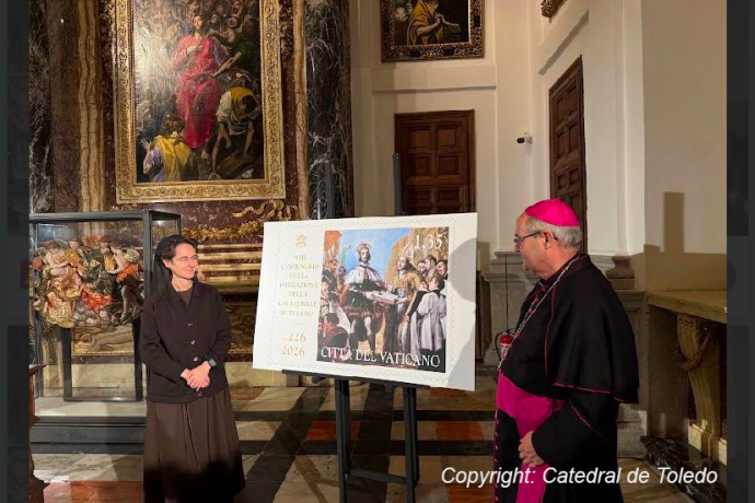 Presentado en Toledo el sello del Servicio de Correos y Filatelia del Vaticano, con motivo del VIII centenario de la fundación de la Catedral