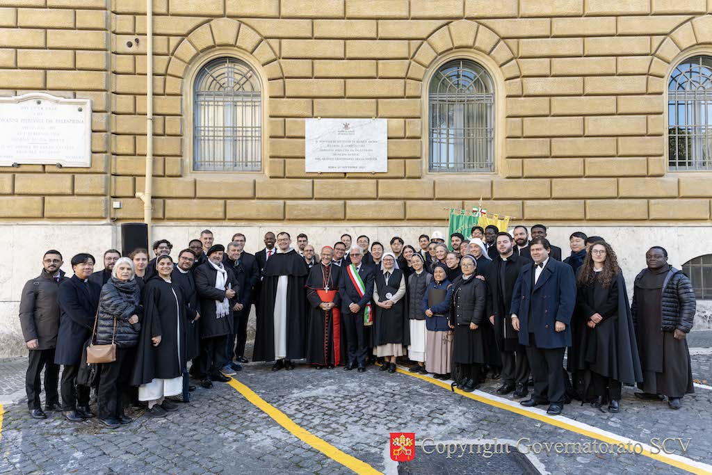 Al Palazzo San Carlo inaugurata una targa in onore di Giovanni Pierluigi da Palestrina