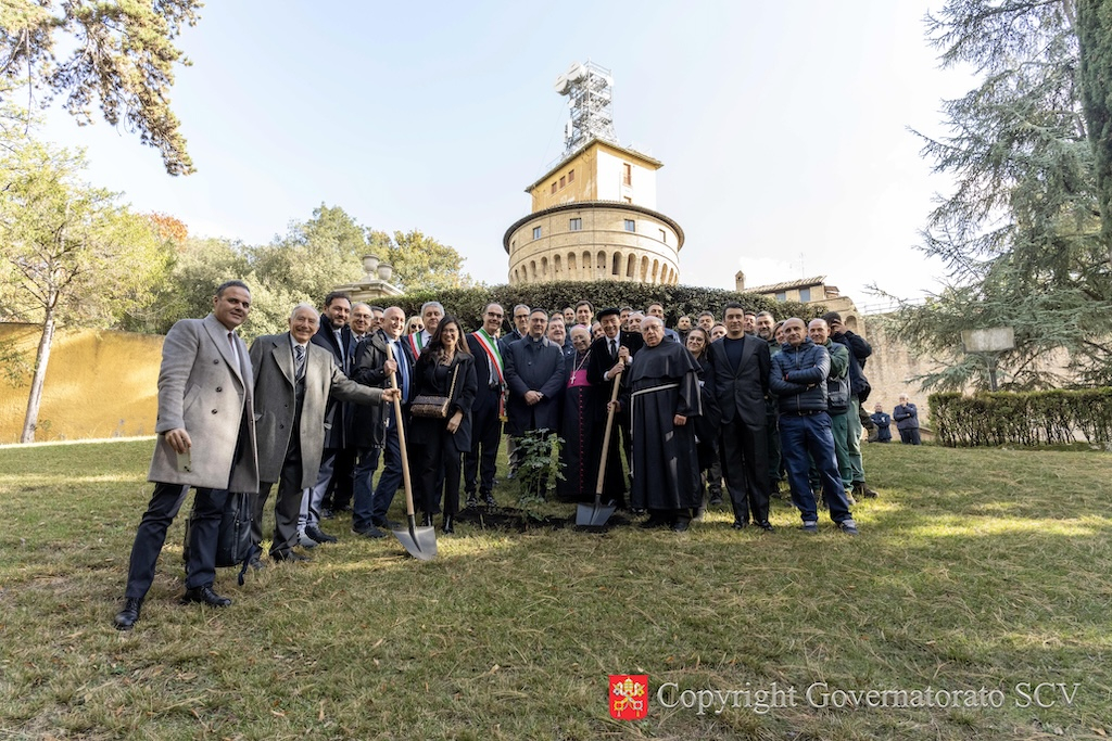 Due alberi di Frassino da manna piantumati nei Giardini Vaticani