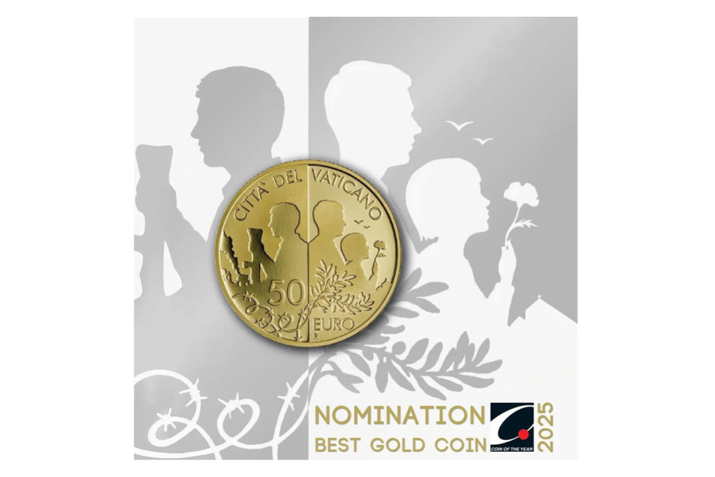 La moneda vaticana de 50 euros en oro gana el premio Best Gold Coin