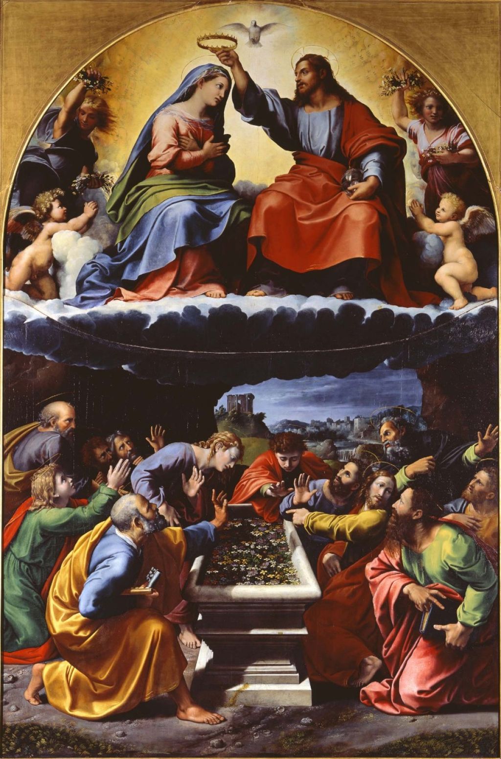 Giulio Romano e Giovan Francesco Penni, incoronazione della Vergine (detta Madonna di Monteluce), Musei Vaticani.