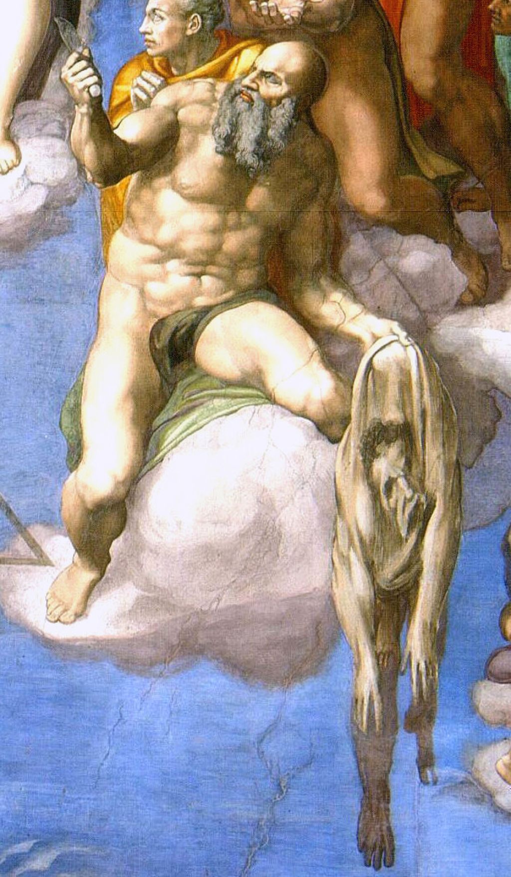 Michelangelo Buonarroti, San Bartolomeo (particolare del Giudizio Universale) 1536-1541, Cappella Sistina, Musei Vaticani.